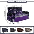 thumbnail image 6 of TSOVTHRID Purple Poppy Floral Print 6-Piece Loveseat Recliner Slipcover Stretch Recliner Sofa Cover with Side Pocket Couch Furniture Protector for Dogs, 6 of 7