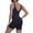 Black, variant on Rove Studio Women's 2-Piece Yoga Outfit, V-Back Crop Tank & High Waist Biker Shorts, Breathable Workout Set with Yoga Pants Blue M