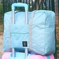 thumbnail image 3 of Foldable Travel Bag Luggage Storage for Sports Gym Water Resistant Nylon Canvas Duffel for Men, Women （Green+pink）, 3 of 6