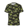 thumbnail image 5 of Vsdgher Light Green Excavator Print Men's Dry Fit Mesh Athletic Shirts Moisture Wicking Tennis T-Shirt Tops, 5 of 9