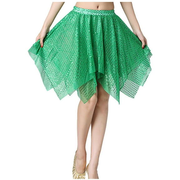 Costumes for Women Costume Performance Clothing Latin Belly Latin Dance Sequins Irregul Skirt Skirts for Women