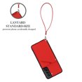 thumbnail image 4 of Feishell Fit for Samsung Galaxy S21+ Phone Case with Wrist Strap,Shockproof Premium PU Leather Back Magnetic Buckle Flip Kickstand Credit Card Slots Anti-Scratch Protective Cover,Red, 4 of 6
