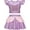 Purple, variant on GalaGarb Girls Princess Two Piece Swimsuit Kids Bathing Suits Ruffles Fancy Swimwear Surf Beach Summer Swimming Tankini Set