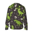 thumbnail image 3 of Sigee Dinosaur Skeleton Print UPF50+ Men's Sun Protection Hoodie Shirt SPF UV Shirt Long Sleeve Fishing Outdoor Lightweight, S-3XL, 3 of 9