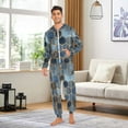 thumbnail image 6 of FORMRS Onesies Pajama for Adults Unisex Hoodie Winter Jumpsuit One Piece Sleepwear, Sizes S-2XL, Elegant Hexagon Pattern, 6 of 7