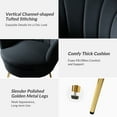 thumbnail image 5 of Seashell Upholstered Accent Chair Velvet Lounge Vanity Chair Metal Legs Home Living Room Bedroom, 5 of 10