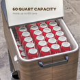 thumbnail image 5 of YYAo 60 Quart Cooler Ice Chest with Bottom Shelf and Bottle Opener, Insulated Cooler for Backyard, Deck, Poolside Party, Brown, 5 of 7