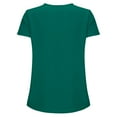 thumbnail image 3 of Active Uniforms Women's PETITE Scrub Set Breathable Cool Stretch Fabric Scrub Top and cargo Pant Set (True Hunter Green, Large-Petite), 3 of 6