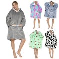 thumbnail image 2 of Sudadera con capucha a juego para niña, manta de Sherpa de felpa de lana, sudadera con aguacate, ropa de casa de gran tamaño, Invierno, 2 of 4