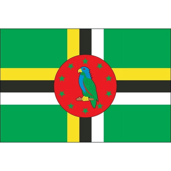 Y H M National Flag Dominica Flag 3 x 5 feet Bunting For Marine Industrial Use