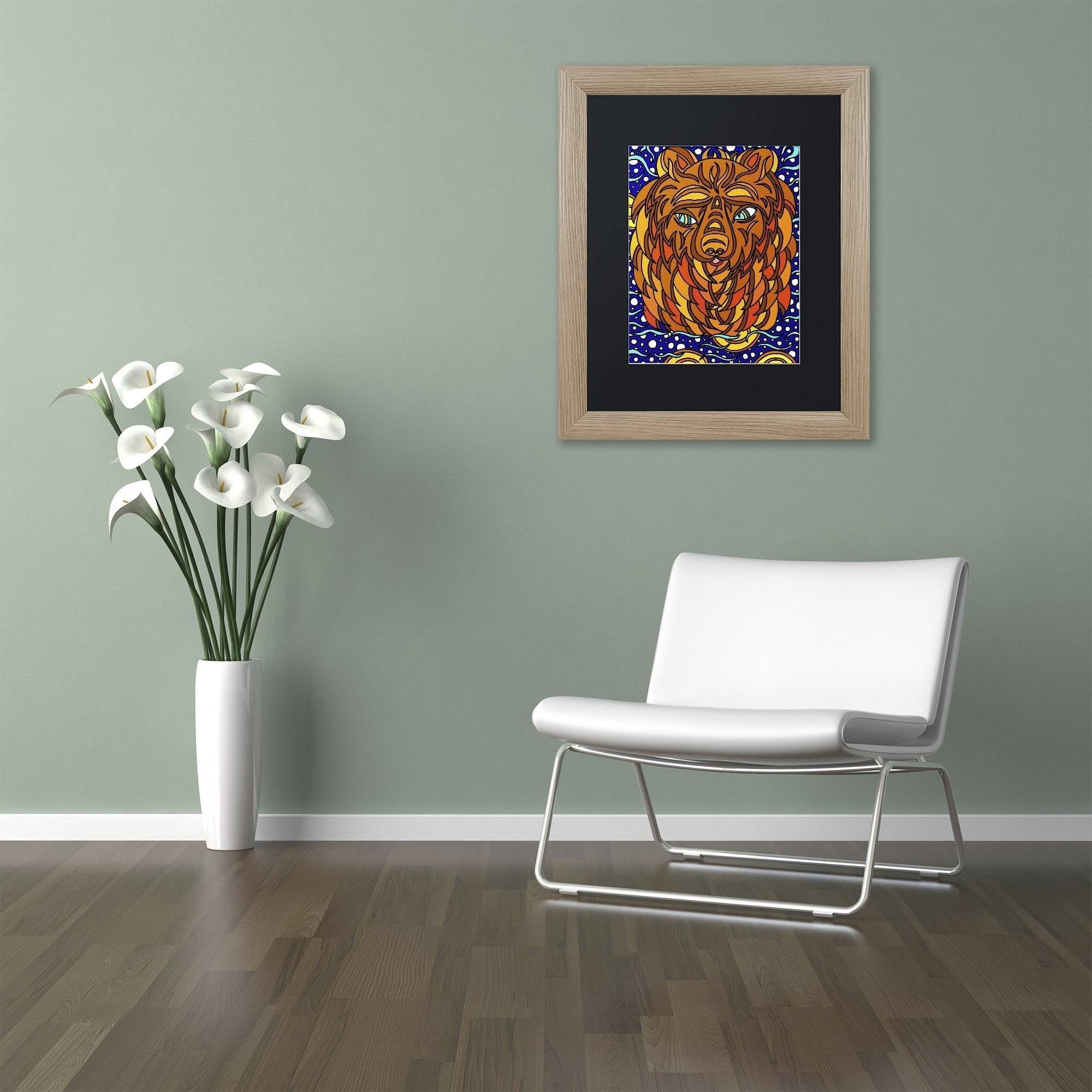 Trademark Fine Art "Bailey the Bear Alive" Canvas Art by Kathy G. Ahrens, Black Matte, Birch Frame