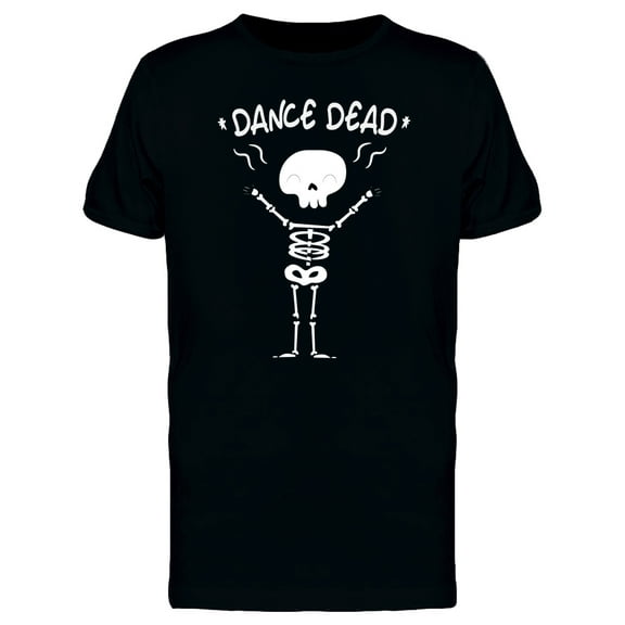 "Dance dead" Happy Skeleton Men's Black T-shirt