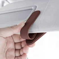 Car Sunglasses Holder, Magnetic Visor Clip, Universal Eyeglass Storage, Soft Leather Non-Slip Design, Easy Install, for Sunshade Organizer, Compact 6x8cm, No Damage to Glasses