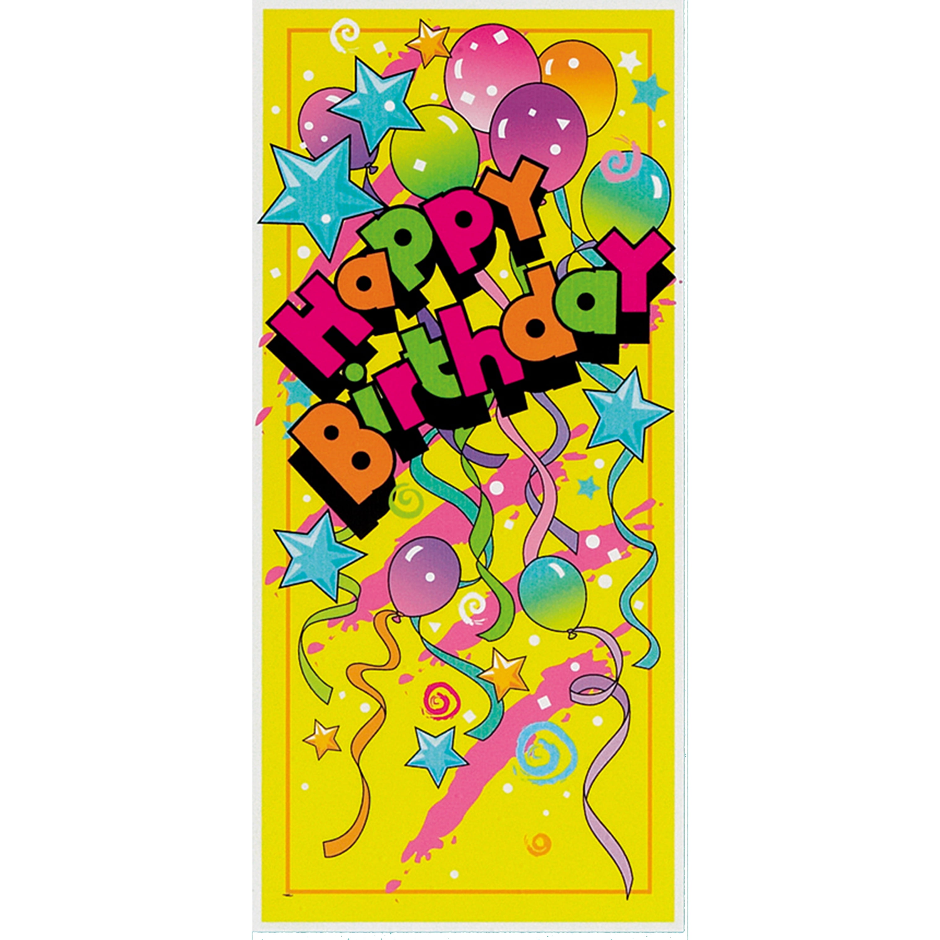 Plastic Happy Birthday Party Door Poster 60 X 27in Walmart Com