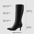 thumbnail image 5 of BURUDANI Women Sexy Pointed-Toe Knee-High Kitten-Heel Tall Fashion Boots, 5 of 6