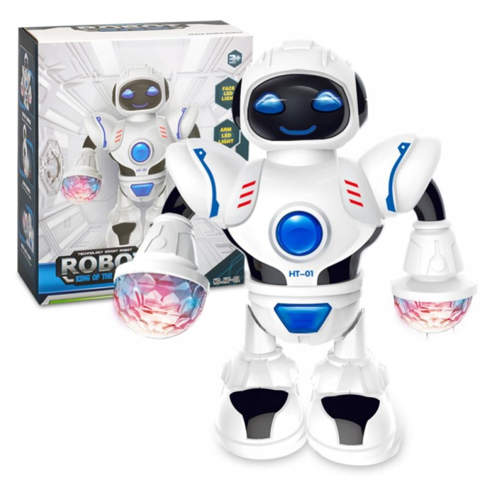 Toys for Kids Toddler Walking Dancing Robot Music LED Light Electronic Xmas Gift 