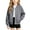 Gray, variant on XRoczxe 4‑15 Years Old Kids Bomber Jacket, Boys Girls Solid Color Button‑Down Sweatshirt Jacket, Long‑Sleeve Casual Outerwear With Pockets