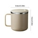 thumbnail image 3 of Taza de acero inoxidable 304 de tapa plana, 400 ml, taza de café térmica con asa y tapa, taza de café térmica de acero inoxidable de doble pared al vacío, taza de café de acero inoxidable, 3 of 6