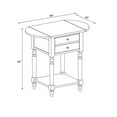 thumbnail image 3 of Home Square Wood Drop Leaf End Table in Black Finish - Set of 2, 3 of 11