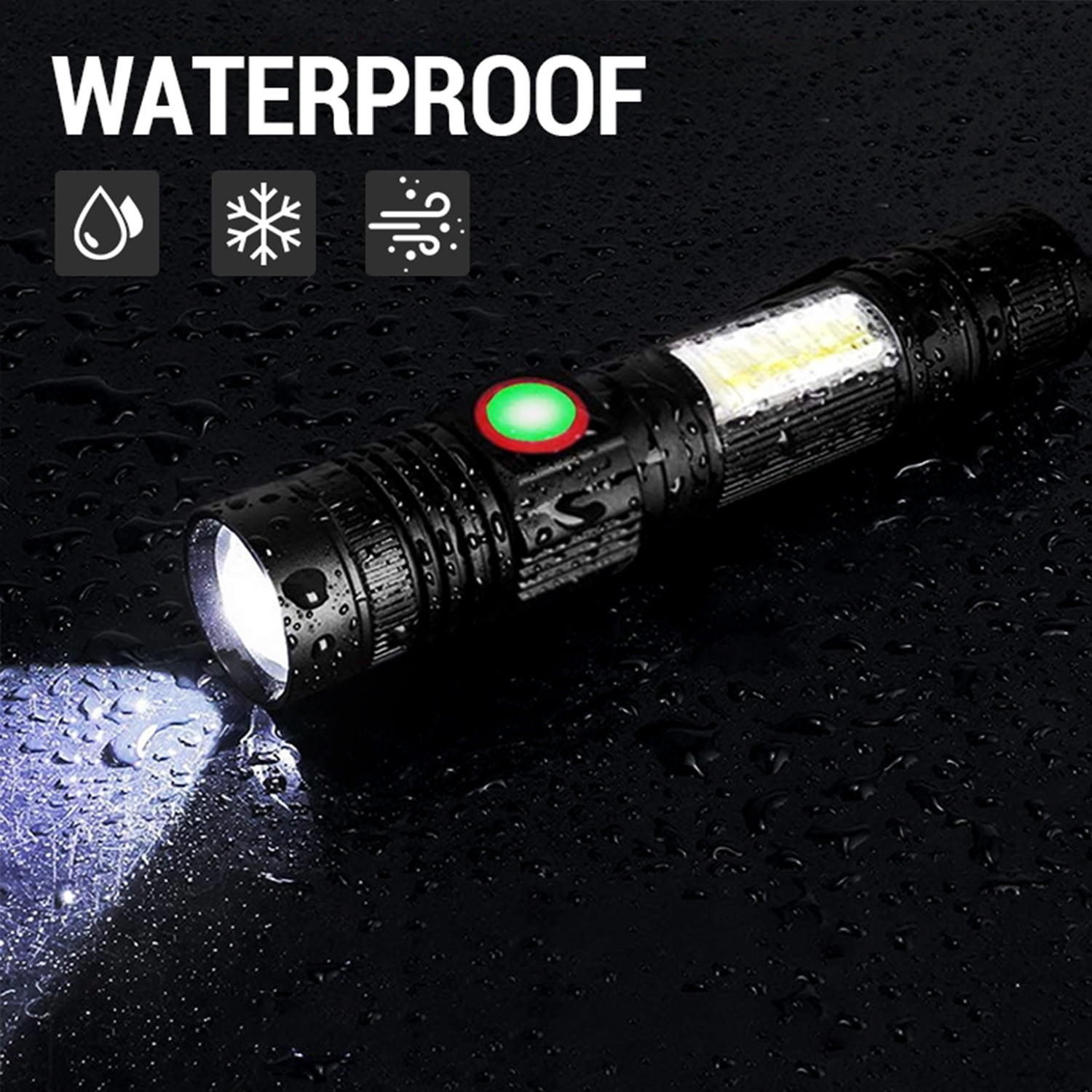 HOKOILN High Lumen LED Flashlight 1200 Lumens, 2 Pack