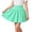 Mint Green#01, variant on Jinhomg Girls' Tennis Skirt with Built-in Shorts Kids Pleated Athletic Skort Elastic Waist Ribbed Underneath for Girls 5-16 Years School Sports