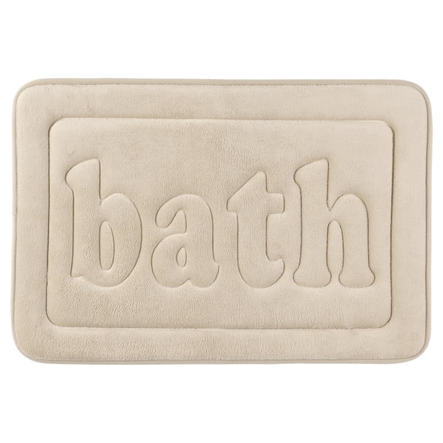 Alfombrillas de baño de espuma viscoelástica REGALWOVEN, con fondo antideslizante, suave, absorbente de agua y de secado rápido, color caqui 16" x 24"