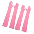 thumbnail image 1 of OULII 2 Paires Gants Élégants Roses Extensibles pour Mariage Banquet Danse Faits de Polyester, 1 of 8