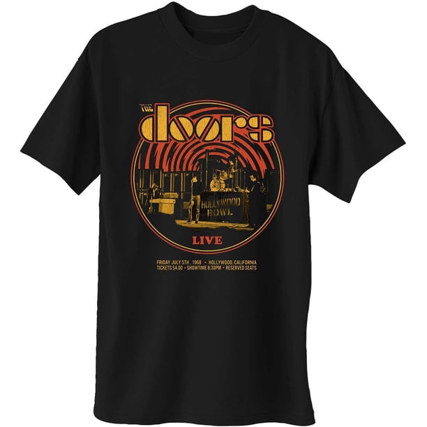 The Doors - Camiseta 68 Retro Círculo de Algodón para Adultos Unisex (Negro)