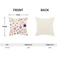 thumbnail image 4 of 4th of July Pillow Covers 18x18, Memorial Day Patriotic Outdoor Decorative Throw Pillows for Couch, Red Blue Star Decor Cushion Cover 2 Pcs American Flag Linen Pillowcase for Bed Car Safa, 4 of 6