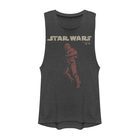 Junior's Star Wars: The Rise of Skywalker Retro Sith Trooper Flight  Festival Muscle Graphic Tee Charcoal X Large