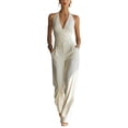 thumbnail image 2 of Xdegoge Halter Neck Jumpsuit for Women Backless V Neck Wide Leg Outfits High Waisted Dressy Long Pants Jumpsuits for Party Evening Wedding Guest Clubwear Fashion, 2 of 6