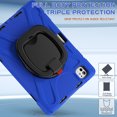 thumbnail image 6 of For iPad Pro 11 inch M5 2025/M4 2024 Case, 360 Rotatable Handle Stand, Shoulder Strap, Drop-Proof Design, Blue, 6 of 7