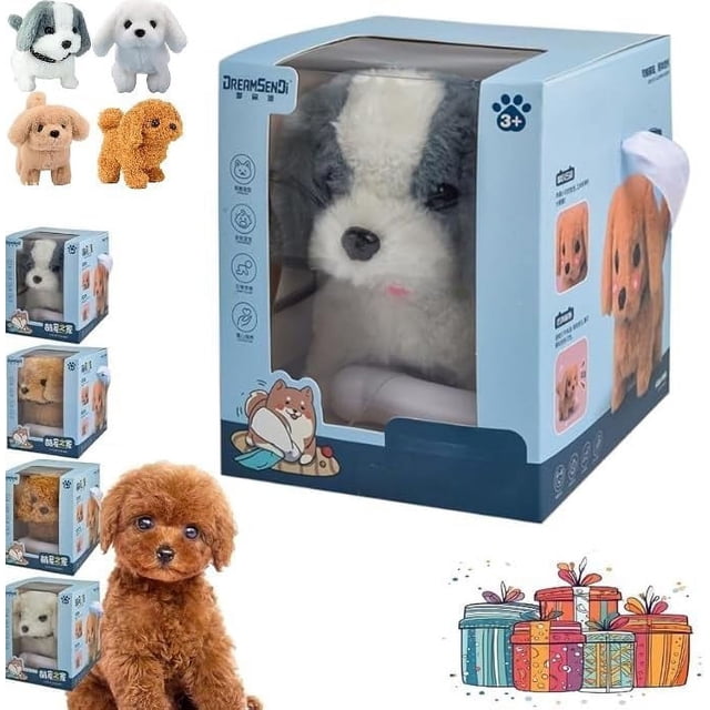 Mi cachorro robot realista, Nico Mi cachorro robot realista, 2025 Nuevo cachorro robot Nicoo, Perro robot Nico para niños (Osito de peluche)