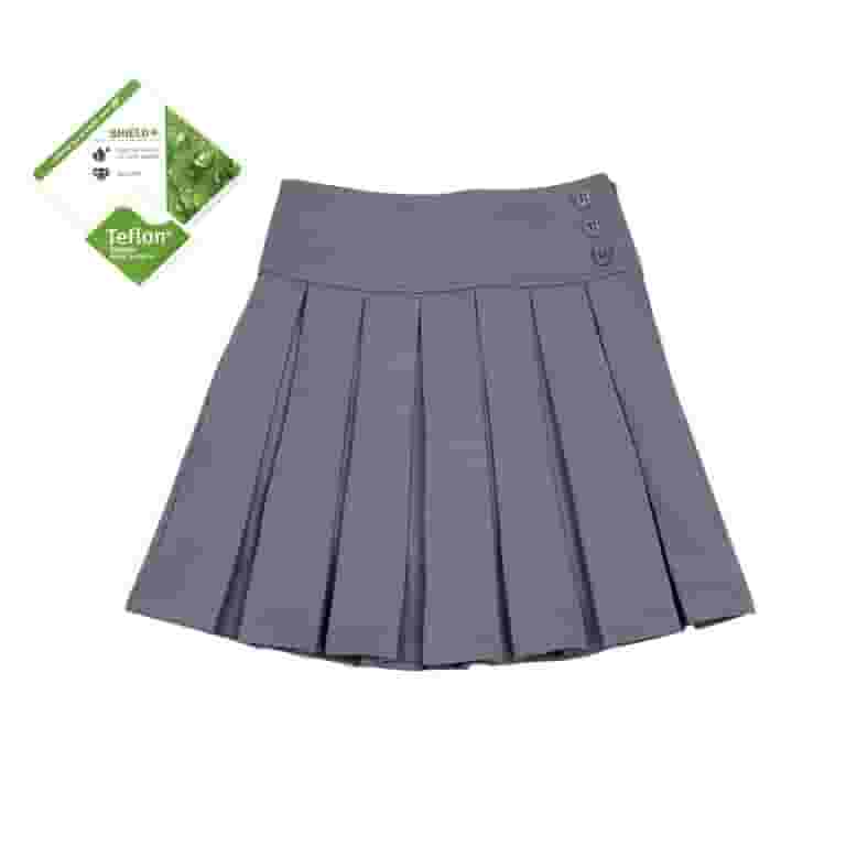 【Anyone more】Sensi Belt Pleated Skirt Bienzoe Girl's Stretchy Pleated Adjust Waist School Uniforms