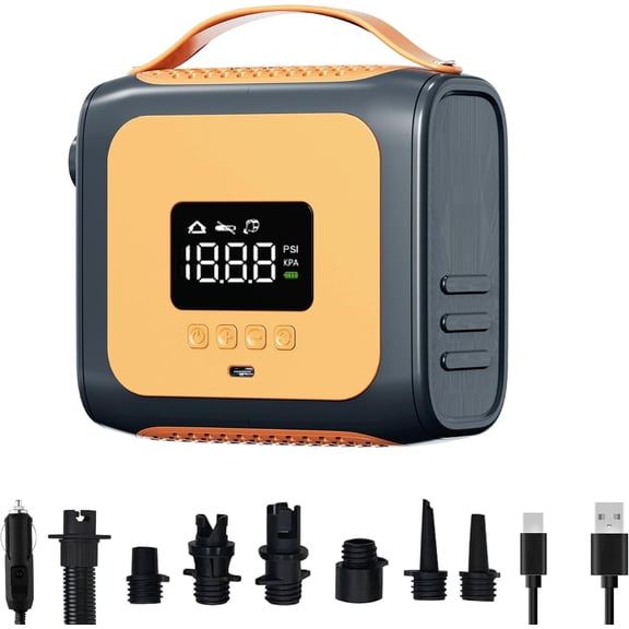 Aerogogo 138 SUP Pump 20PSI High Pressure Paddle Board Pump Quick Portable SUP Air Pump,Auto-Off &12V DC Car,6 Nozzles for for Inflatable Stand up Paddle Boards,Boats,Inflators