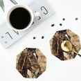 thumbnail image 4 of Disketp Musical Horse Vintage Collage Funny Coasters,4 Pcs Leather Coasters with Holder, Perfect Housewarming Hostess Gifts,Protect Furniture from Water Marks Scratch and Damage-Octagon, 4 of 6