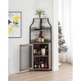 thumbnail image 2 of Industrial-style wine gabinete para de esquina bar: five-tier detachable rack con barn door, LED light, y glass holder - estilo rural muebles, 2 of 7