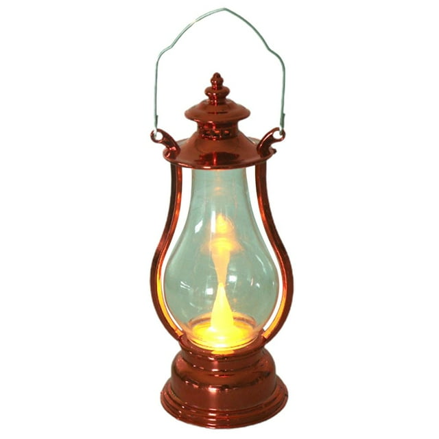 LED Lamp Retro Style Battery Powered Non-Glaring Shatterproof Energy-saving Decorative ABS Creative Oil Lamp LED Lantern Decoration for Home