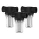 thumbnail image 1 of Uxcell Paquete de 3 Filtros de Bomba de Agua con Malla de Acero Inoxidable de 20, Filtro de Línea NPT Femenino de 3/4" Pulgada [Negro], 1 of 1
