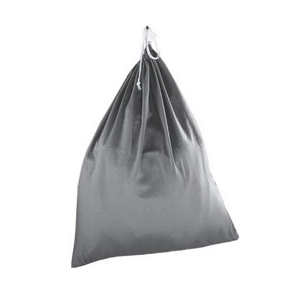 Mainstays Polyester and Cotton Laundry Bag, Durable Drawstring, For Clothing Transportation and Storage, Gray