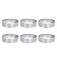 thumbnail image 1 of Wosthever 6 unids/set moldes para pasteles con base resistente a altas temperaturas, molde para tartas de acero inoxidable fácil de limpiar Herramientas y accesorios para hornear, 1 of 6