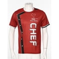 thumbnail image 3 of YiZYiF Mens Kitchen Hotel Chef Uniform Cook Tops Caterers Baker Short Sleeve T-Shirt Red XL, 3 of 7
