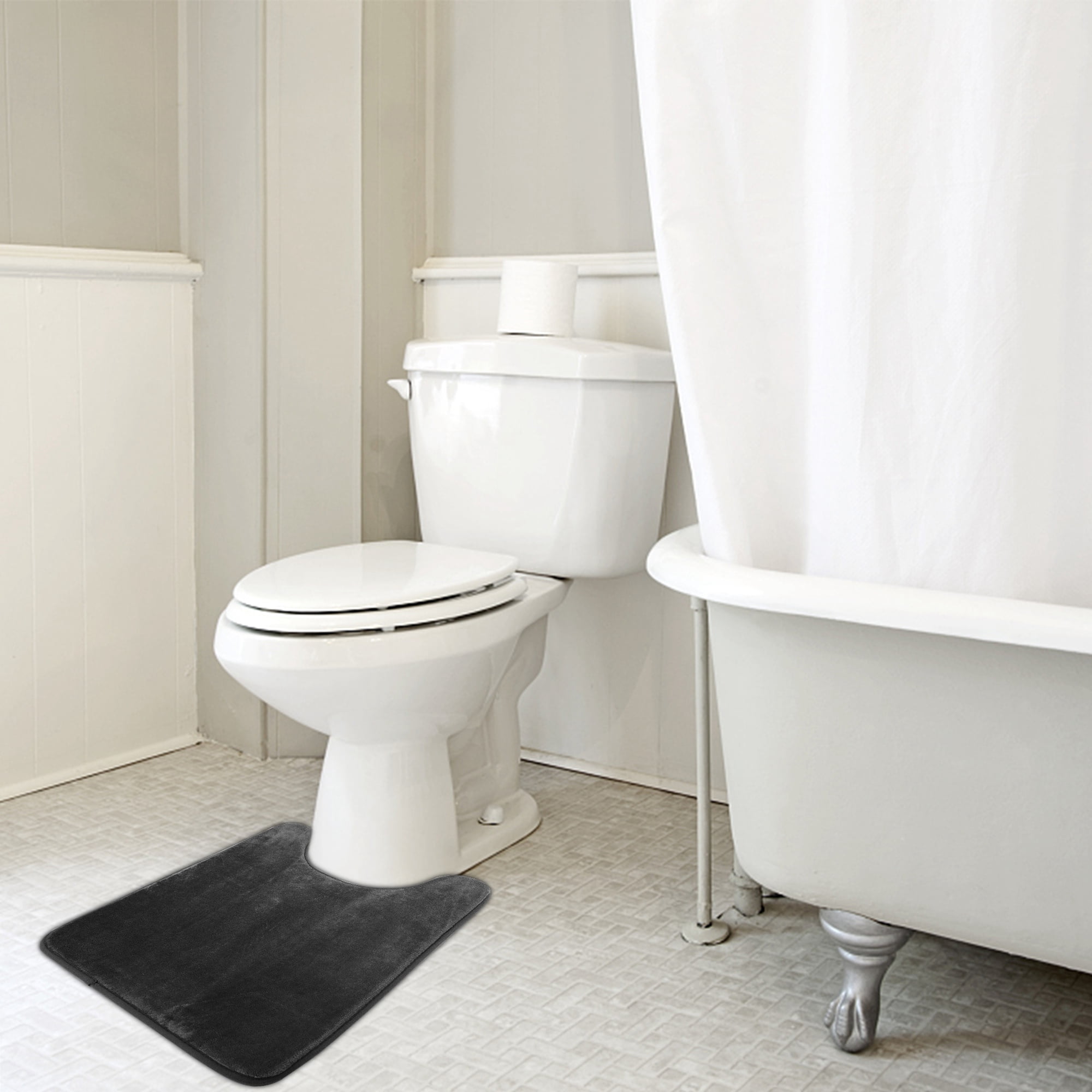 YouLoveIt Bath Mat Set, Bathroom Rugs for 3 Pieces Toilet Mats, Soft Comfortable Non-Slip Floor Mats Water Absorbent Bath Rug for Bathroom, Shower, and Tub