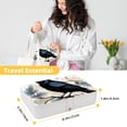 thumbnail image 5 of Crow Portable PU Leather Earring Holder Organizer with Removable Compartment and Storage Box, 5 of 6