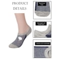 thumbnail image 4 of Lava 5 Pairs No Show Socks for Men Women Breathable Invisible Low Cut Cotton Socks With Non Slip Grips Gray, 4 of 9