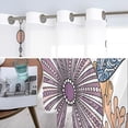 Boho Floral Starfish Sheer Curtains 39 Inch Long 2 Panels, Coastal ...