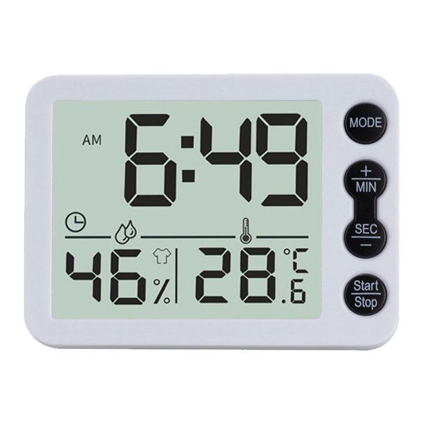 sweethay Alarma Digital de mesa, ángulo de plástico, función de memoria ajustable, proyector, Radio, reloj, hogar, dormitorio, termómetro, relojes Type6 NO6 sweethay HA063921-01B