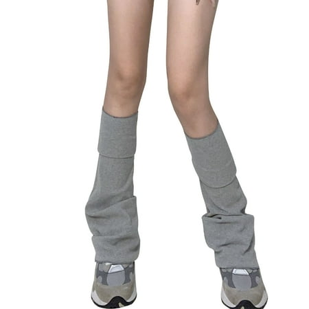 

Sorrowso Punk Gothic Leg Warmers Women Hip Hop Solid Baggy Loose Flared Over Knee Socks