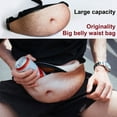 thumbnail image 2 of Conditiclusy Waist Pack Realistic Looking Large Capacity Oxford Cloth 3D Artificial Dad Beer Belly Fanny Bag for Travel, 2 of 2