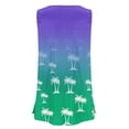 thumbnail image 4 of Frostluinai Plus Size Tank Tops for Women Lightweight Loose Fit Sleeveless Blouse Vintage Palm Tree Print Summer Tunics Crew Neck Pleated Tanks, 4 of 5